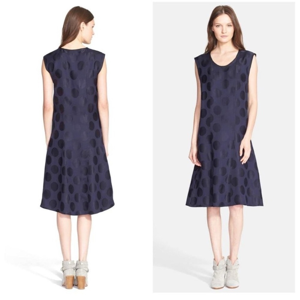 Rag & Bone Pierre Polka Dot Silk Midi Dress